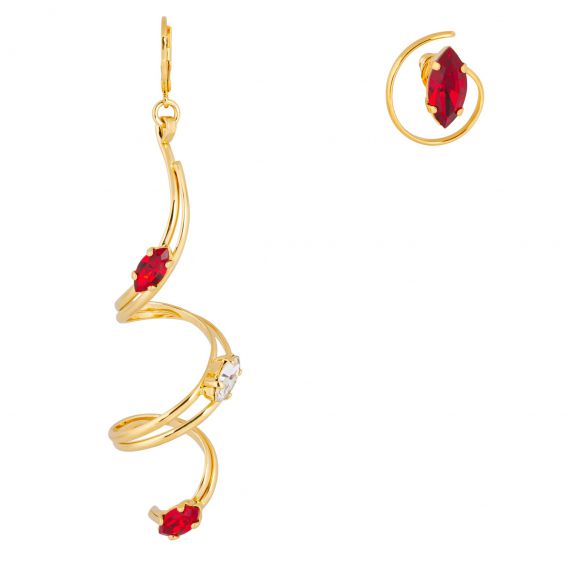 Boucles d'oreilles Andrea Marazzini - Cristal Swarovski Navette Siam Grande Mon Rêve