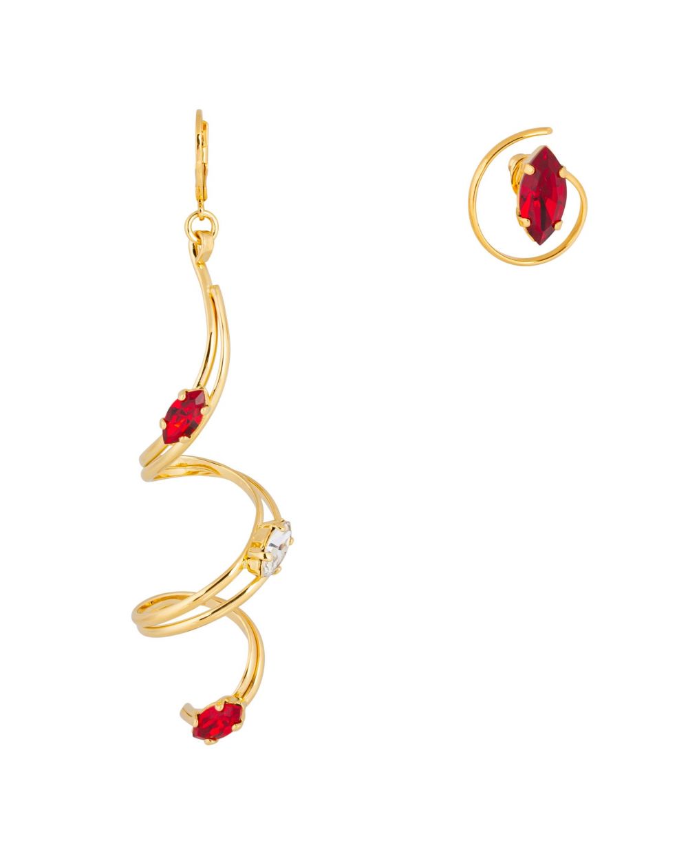 Boucles d'oreilles Andrea Marazzini - Cristal Swarovski Navette Siam Grande Mon Rêve