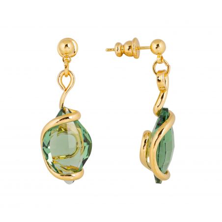 Boucles d'oreilles Andrea Marazzini - Cristal Swarovski Lemon Erinite Courtes