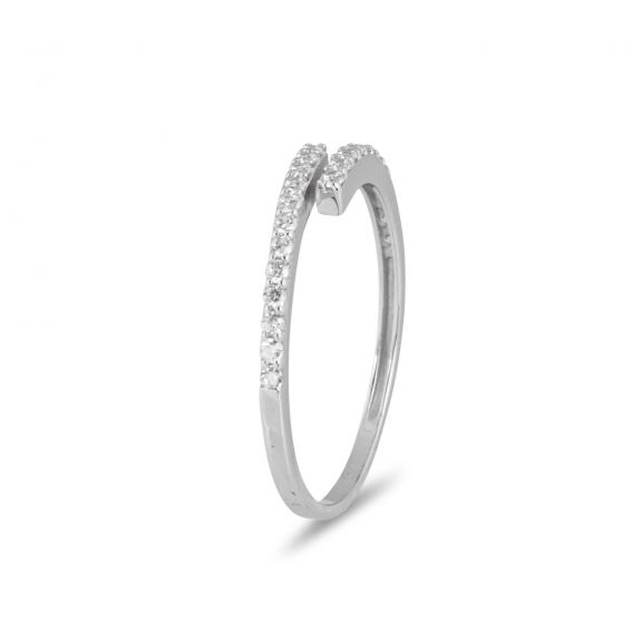 Solitaire or blanc 18 carats