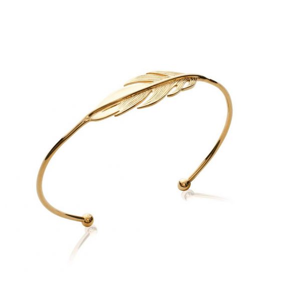 Golden feather bangle