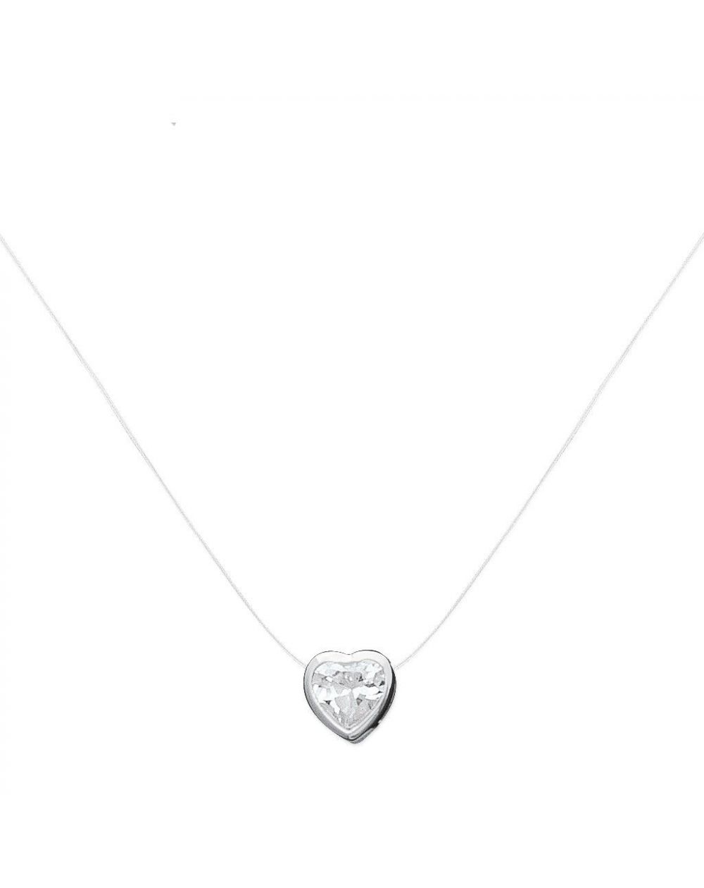 Silver feather necklace
