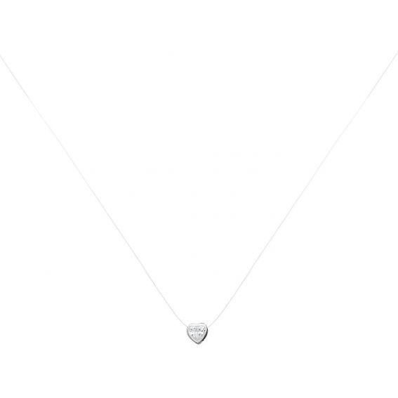 Silver feather necklace