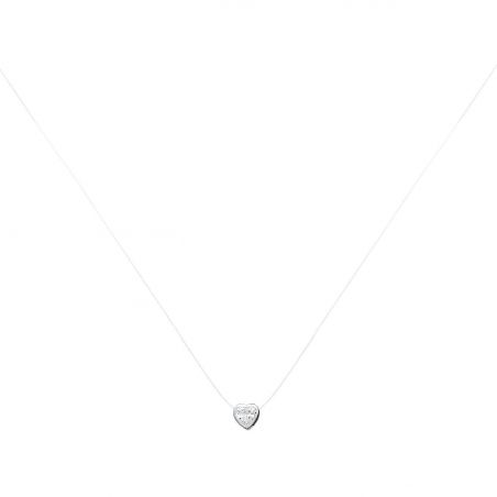 Silver feather necklace