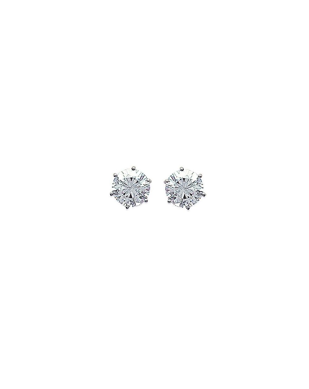 Perceuses pierre serti 6 griffes ronds - 9mm - Bijoux en argent 925