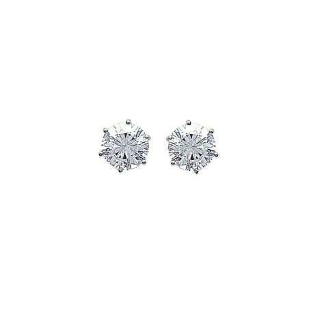 Perceuses pierre serti 6 griffes ronds - 9mm - Bijoux en argent 925