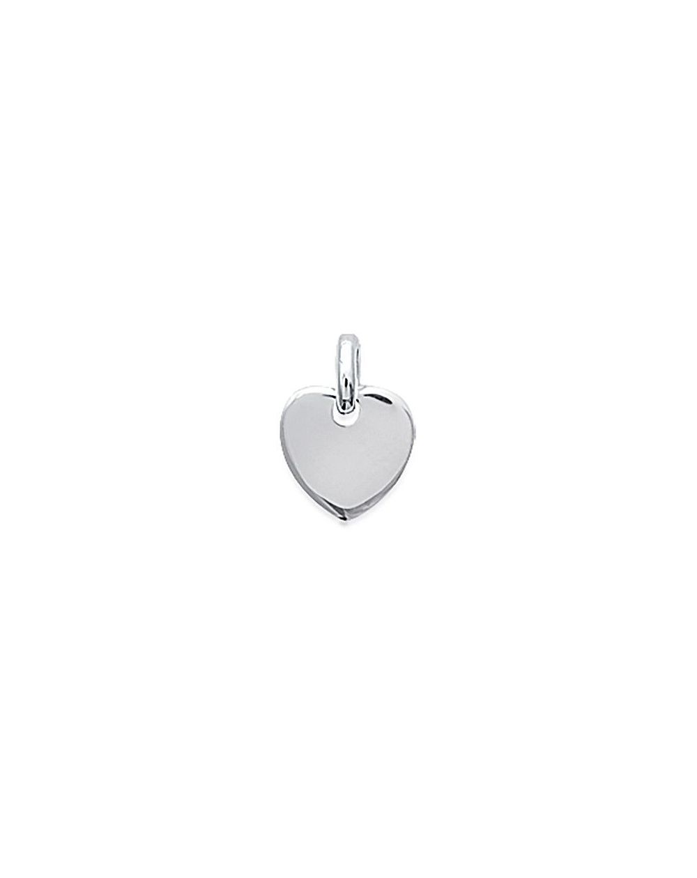 Pendentif coeur en argent rhodié - Bijoux en argent 925