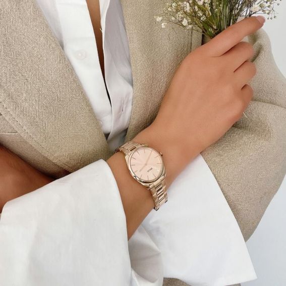 CLUSE Watch - Triomphe Steel White Pearl, Silver Color