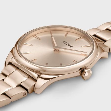 CLUSE Watch - Triomphe Steel White Pearl, Silver Color
