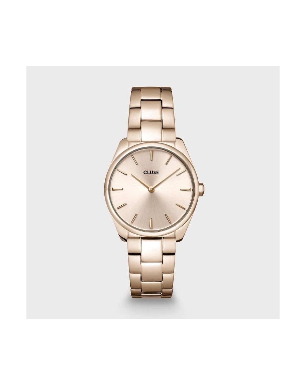CLUSE horloge - woeste petite stalen roze gouden kleur