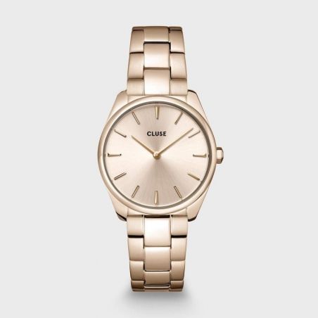CLUSE Watch - Triomphe Steel White Pearl, Silver Color