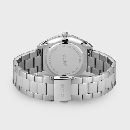 CLUSE horloge - Triomphe Steel White Pearl, zilverkleurig