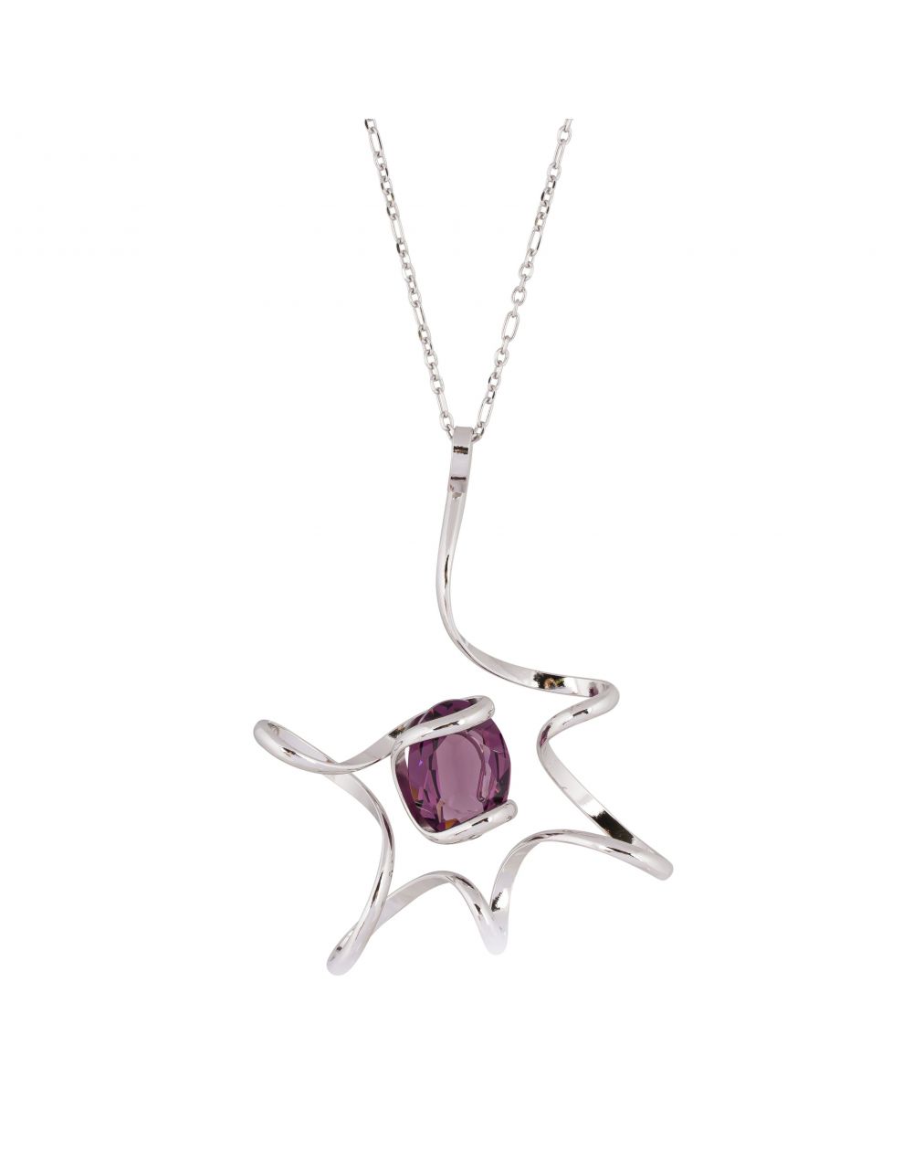 ovale Swarovski munt kristal ketting