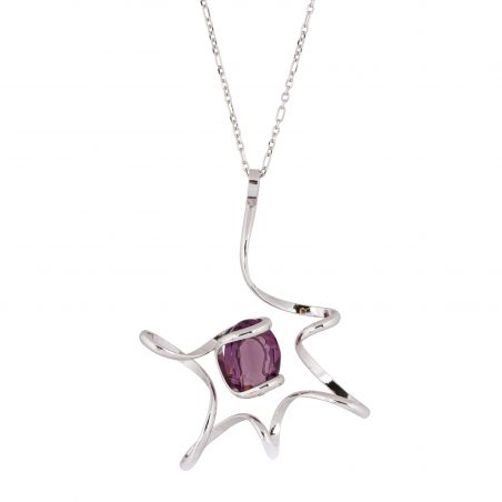 oval Swarovski mint crystal necklace
