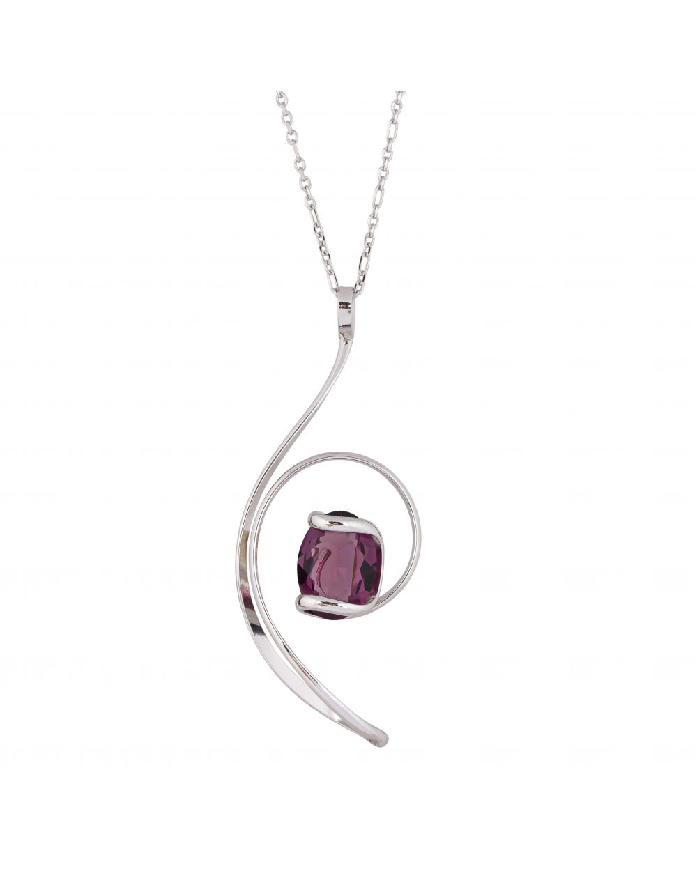 ovale Swarovski munt kristal ketting