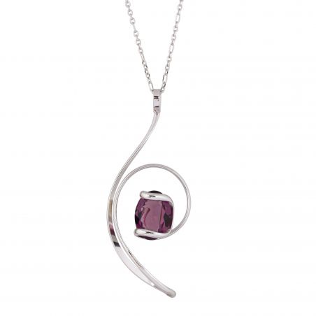 oval Swarovski mint crystal necklace