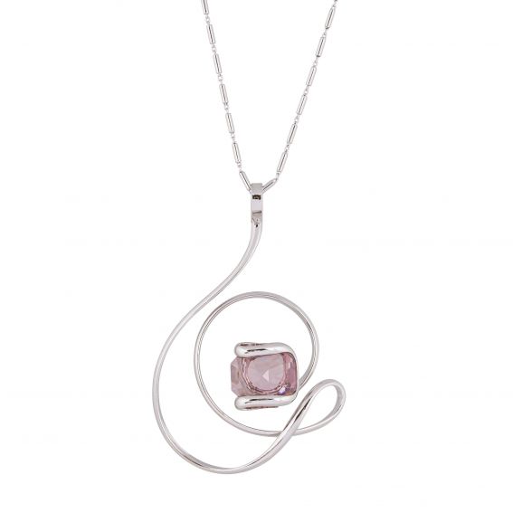 oval Swarovski mint crystal necklace