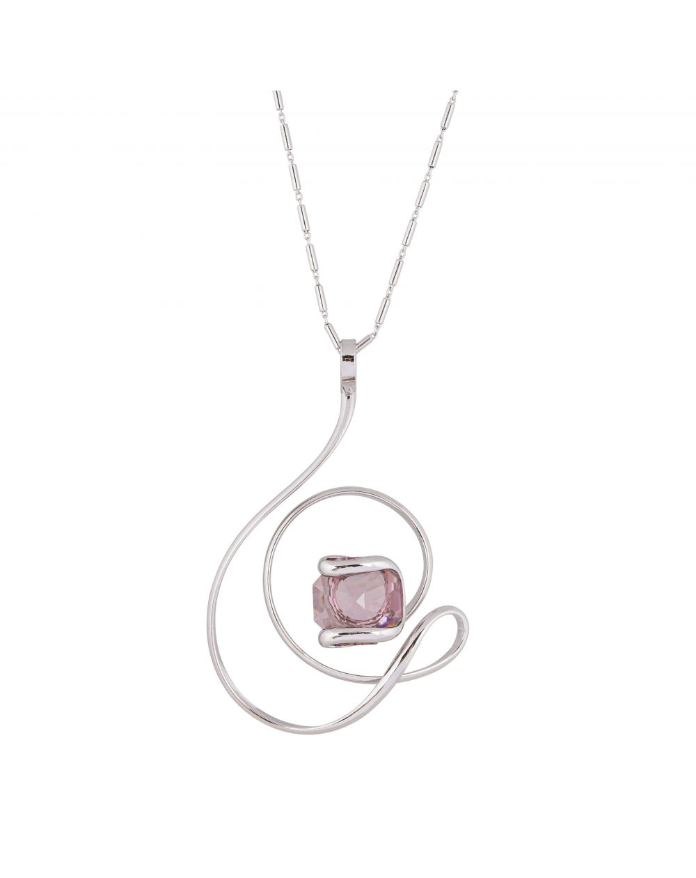 oval Swarovski mint crystal necklace