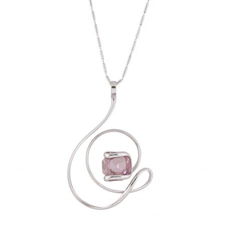 oval Swarovski mint crystal necklace