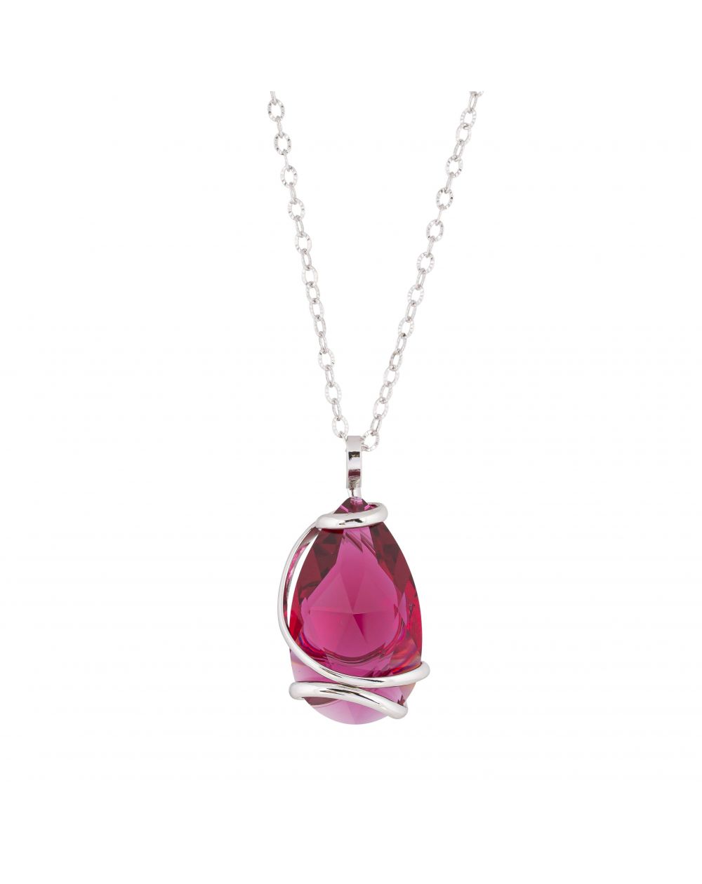 ovale Swarovski munt kristal ketting