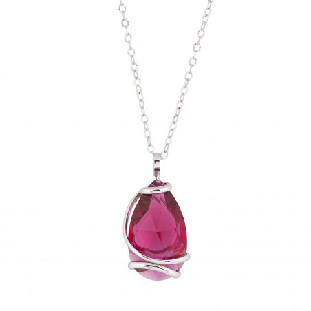 Collier Andrea Marazzini - Cristal Swarovski Big Drop Red