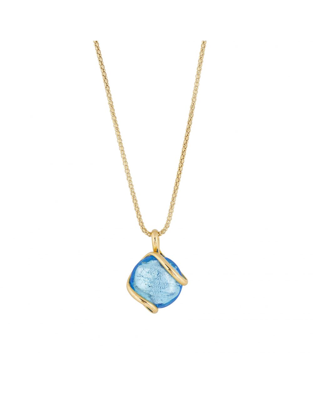 oval Swarovski mint crystal necklace