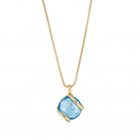 oval Swarovski mint crystal necklace