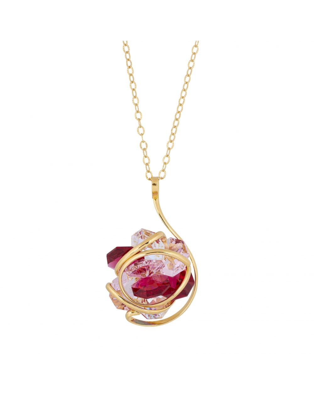 ovale Swarovski munt kristal ketting