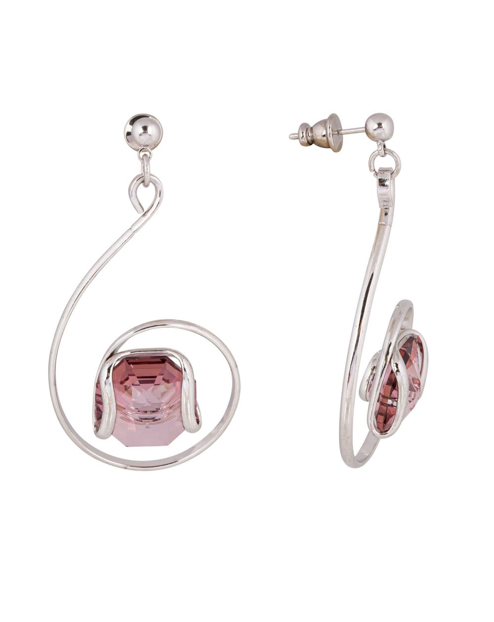 Boucles d'oreilles Andrea Marazzini - Cristal Swarovski  Octagon Antique Pink Courtes