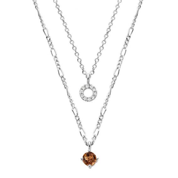 Collier Escape - 10 diamants  - Bijoux en argent avec diamants