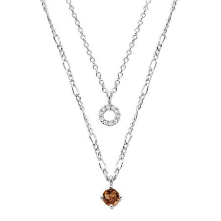 Collier Escape - 10 diamants  - Bijoux en argent avec diamants