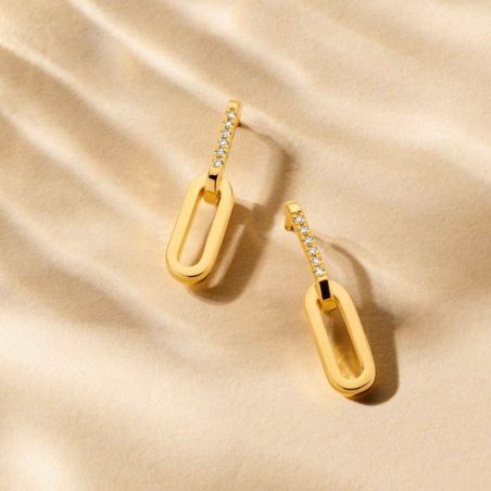Boucles d'oreilles Break-Away 12 diamants - Bijoux en argent
