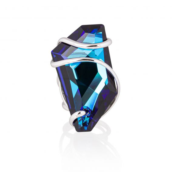 Andrea Marazzini - Bague cristal Swarovski Big De Art Bermuda blue