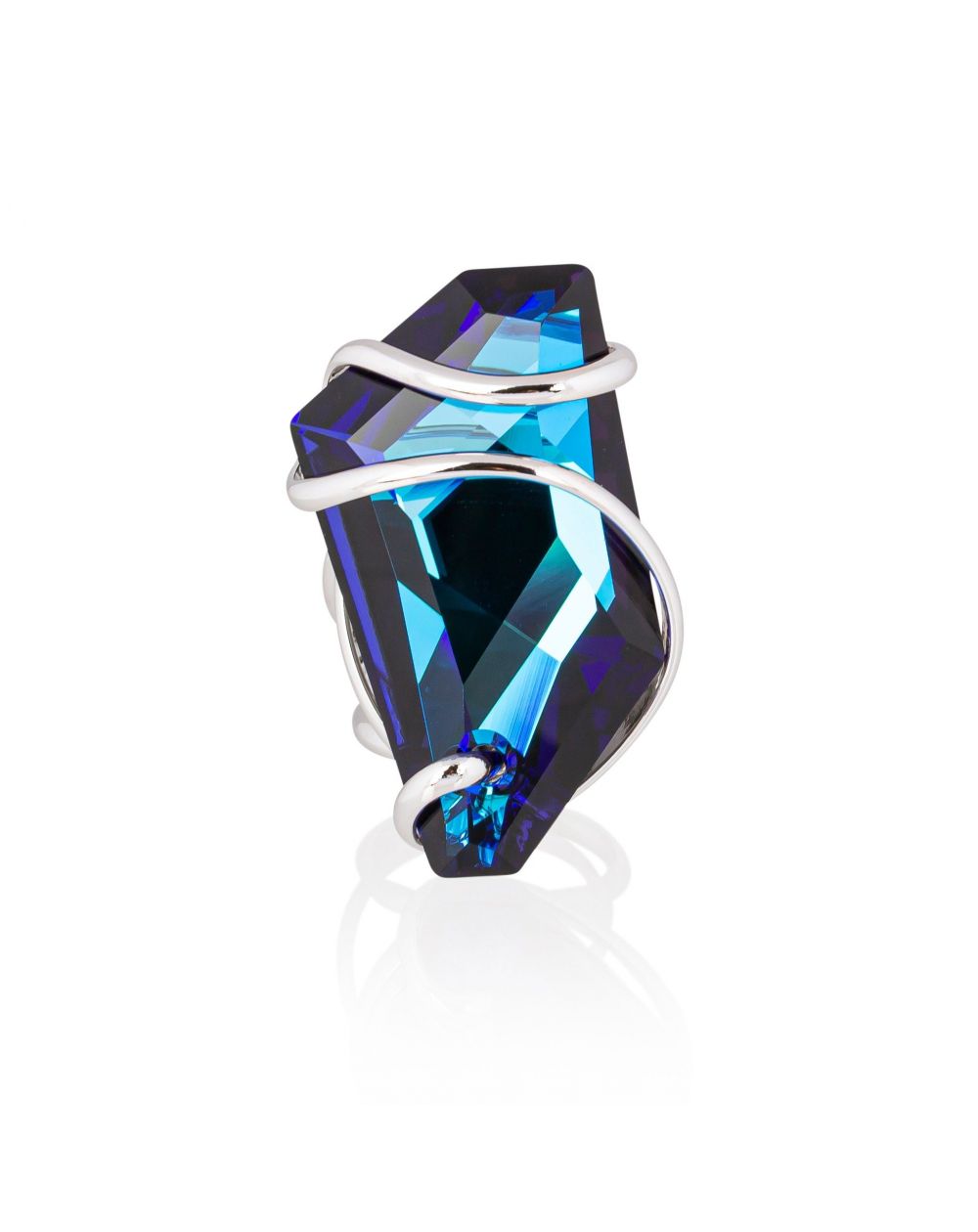 Andrea Marazzini - Bague cristal Swarovski Big De Art Bermuda blue