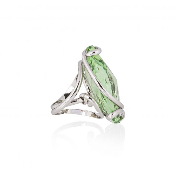 Andrea Marazzini - Bague cristal Swarovski Big Drop Peridot