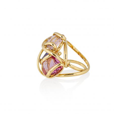 Marazzini Swarovski Crystal Mini Green Opal Ring