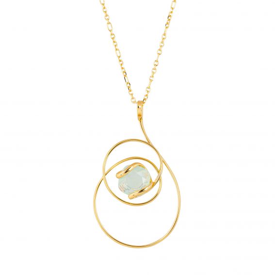 ovale Swarovski munt kristal ketting