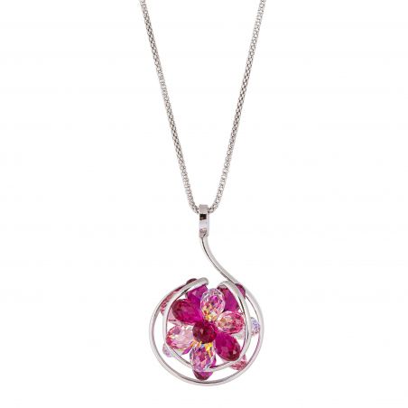 Marazzini Swarovski Crystal Big Moondust Vitral Light Necklace