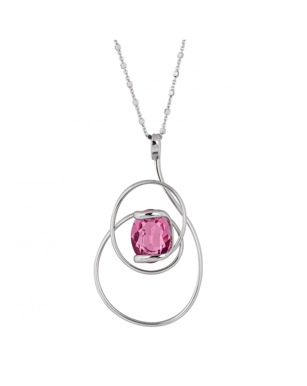 Collier Andrea Marazzini - Cristal Swarovski Ovale Fuschia Doppio