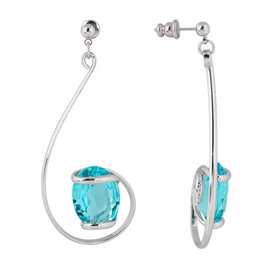 Boucles d'oreilles Andrea Marazzini - Cristal Swarovski Ovale Light Turquoise