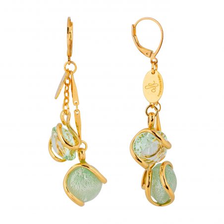 Boucles d'oreilles Andrea Marazzini - Cristal Swarovski Venice Peridot Double