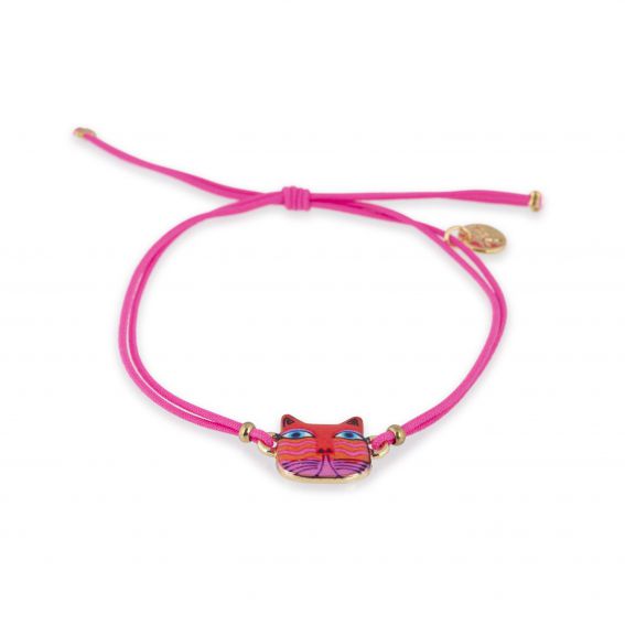 Bracelet 7bis lolcat, chat fuchsia - Bracelets bijoux de la marque 7bis