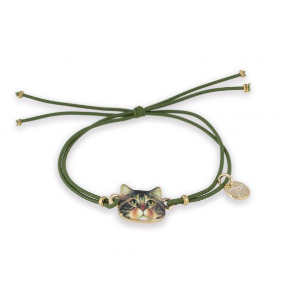 Bracelet 7bis lolcat, chat khaki - Bracelets bijoux de la marque 7bis