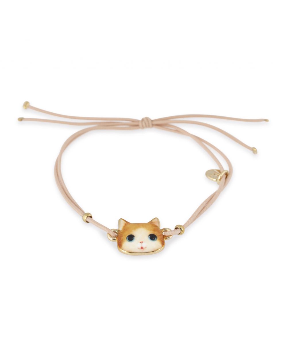 Bracelet 7bis lolcat, chat rose poudrée - Bracelets bijoux de la marque 7bis