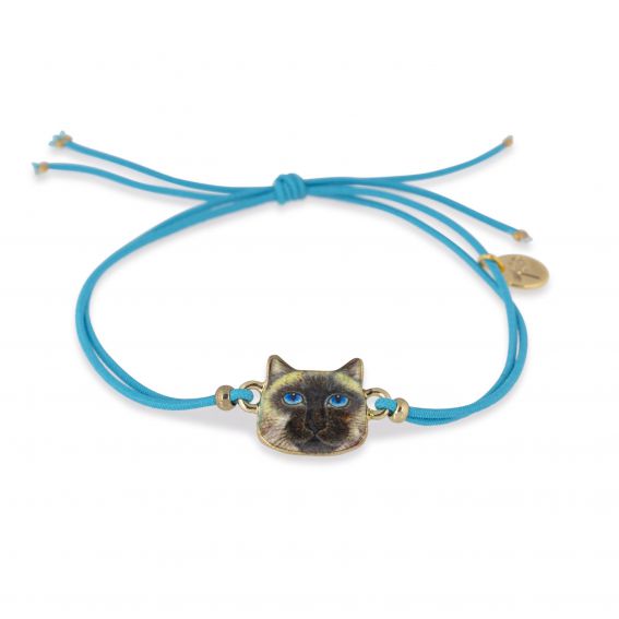 Bracelet 7bis lolcat, chat bleu - Bracelets bijoux de la marque 7bis