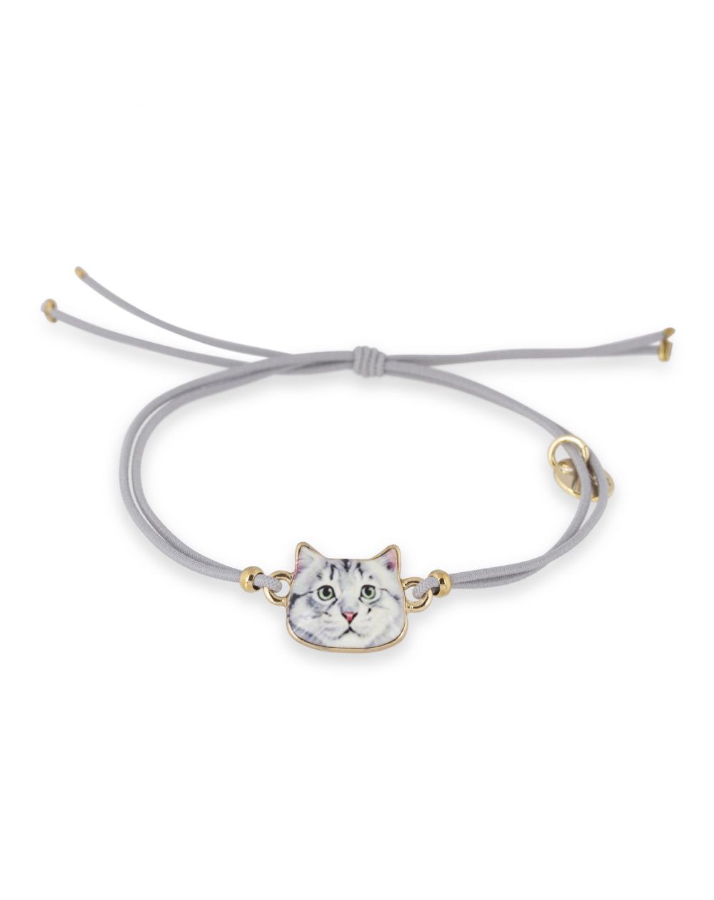 Bracelet 7bis lolcat, chat gris - Bracelets bijoux de la marque 7bis