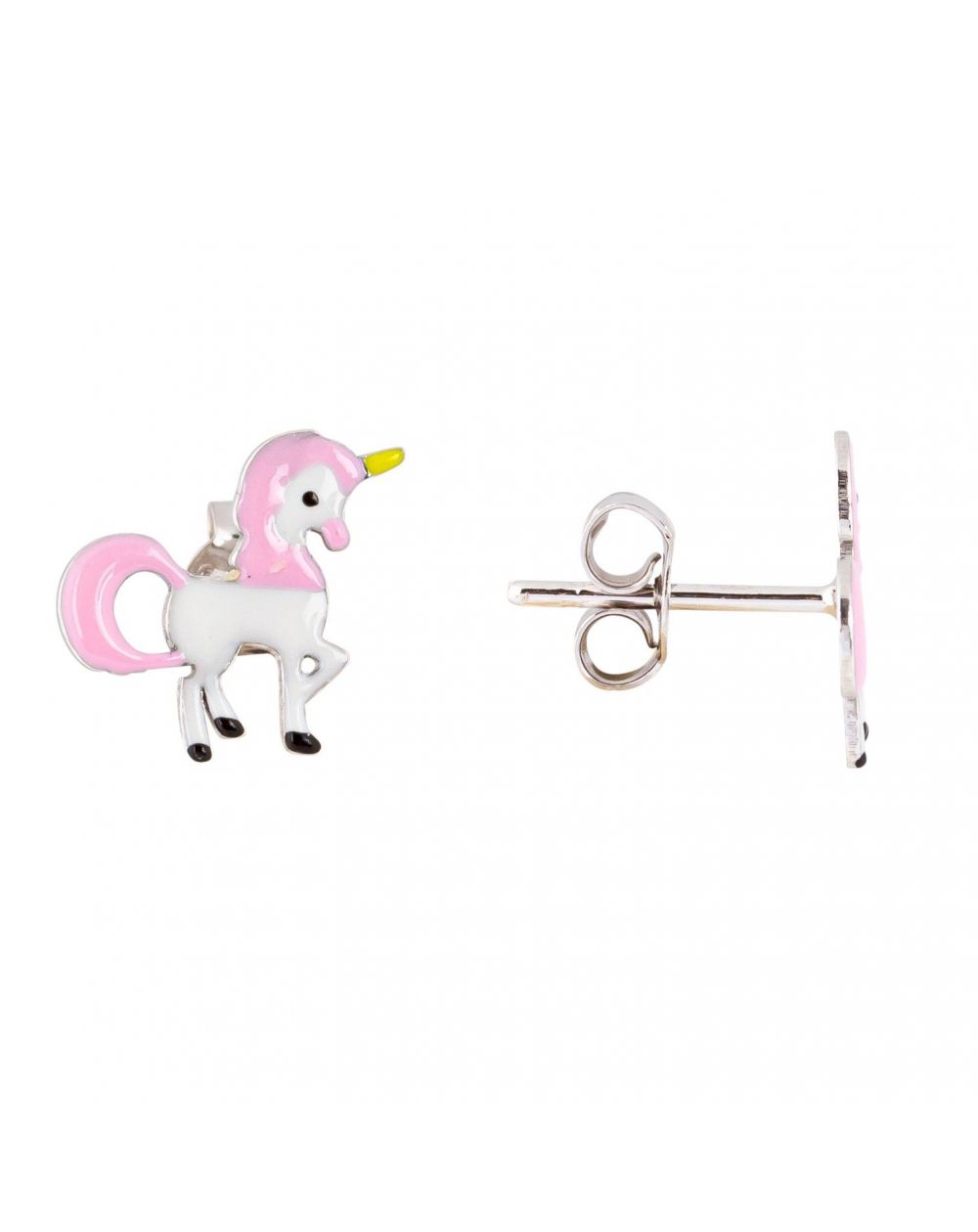 Boucles d'oreilles licorne en argent 925 - Bijoux femme