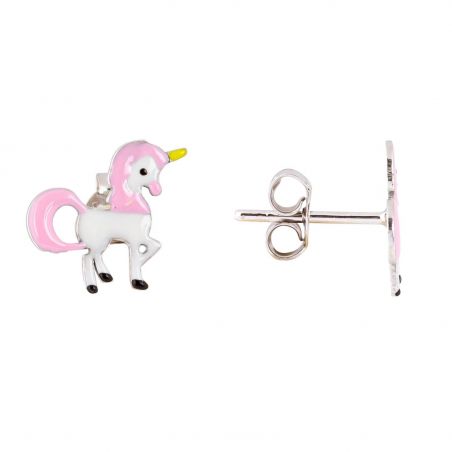 Boucles d'oreilles licorne en argent 925 - Bijoux femme