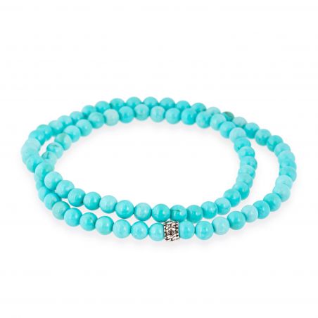 [Afslanken] Glanzend turquoise Howliet - Armband Göshö