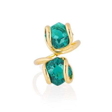 Ring Marazzini Swarovski Kristal Ovaal Licht Turkoois